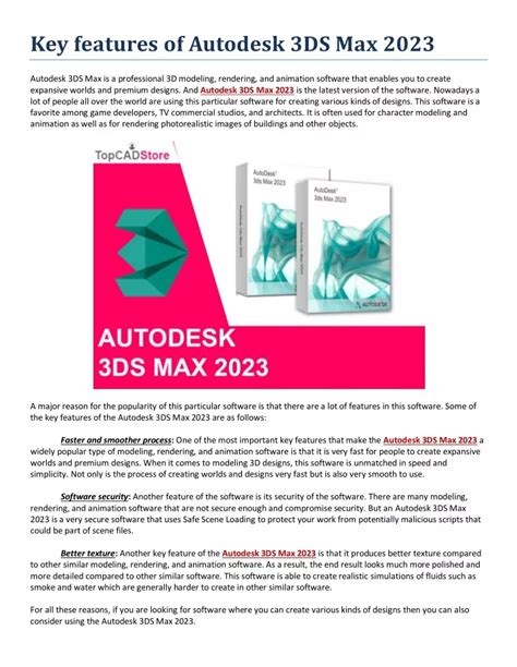 Image result for Autodesk 3ds MAX Features