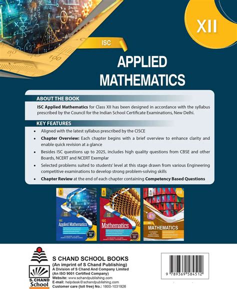 S. Chand ISC Applied Mathematics for Class 12 (XII) - As Per 2027 ...