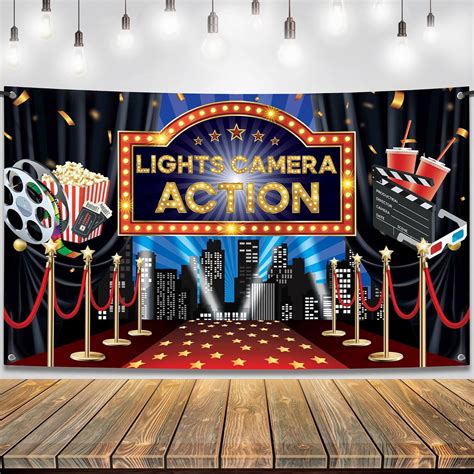 Amazon.com : KatchOn, Lights Camera Action Backdrop - Large, 72x44 Inch ...