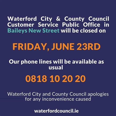 Baileys New Street Office- closed on Friday, June 23rd. - Waterford ...
