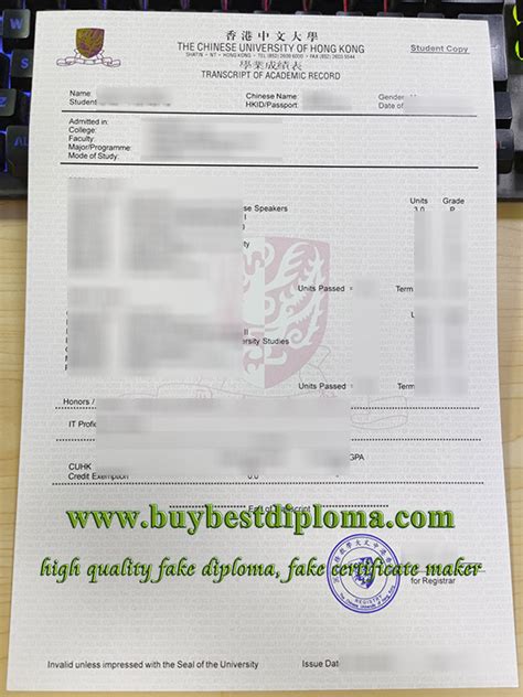 Image result for Chinese University Transcript