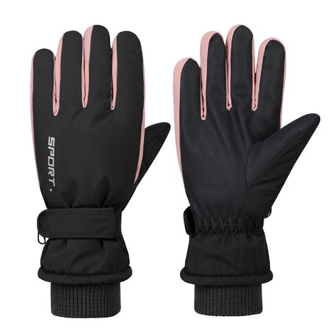 American Trends Winter Gloves Women Waterproof Gloves Windproof Ski ...