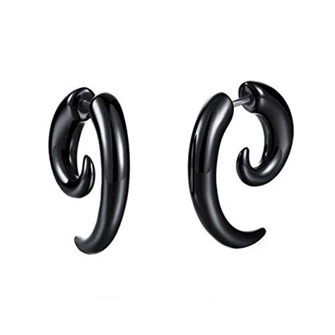 Buy Yellow Chimes Earrings for Men and Boys | Fashion Black Studs for ...