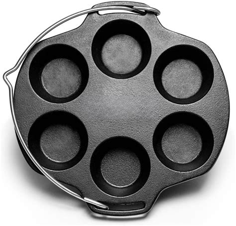 Cast Iron Muffin Pan Pre Seasoned Oven Or Campfire Baking - Walmart.com