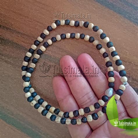 108+1 Beads Shyama Tulsi + Ram Tulsi with Vaijanti Beads in Center ...