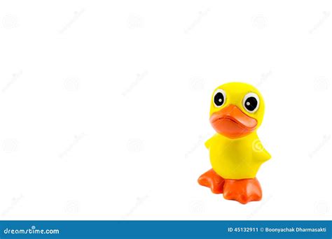 Cute yellow duck stock image. Image of background, isolated - 45132911