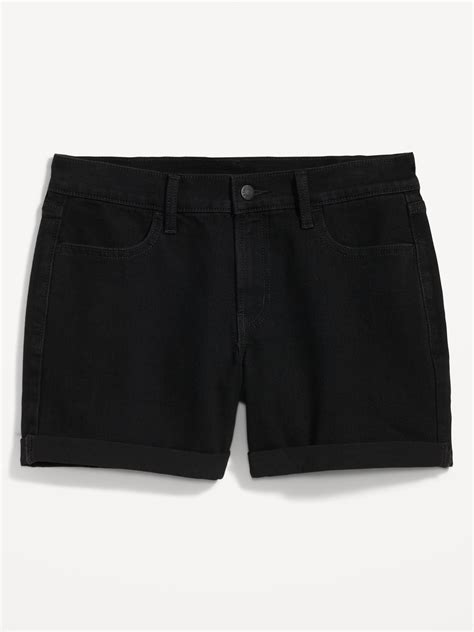 Black Denim Shorts For Women