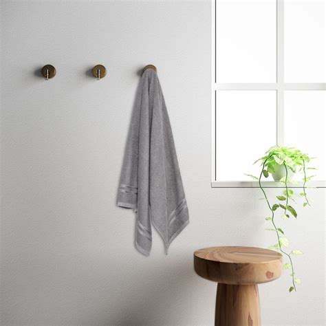 Buy Welspun Solid Grey 100% Cotton Quick Absorbent Bath Towel - Quick ...