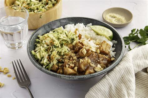 Thai Peanut Chicken Recipe | FishAndMeat