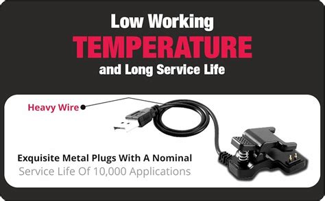Ticwatch TW64, TW68 Smart Watch Charging Cable, Universal USB Charger ...
