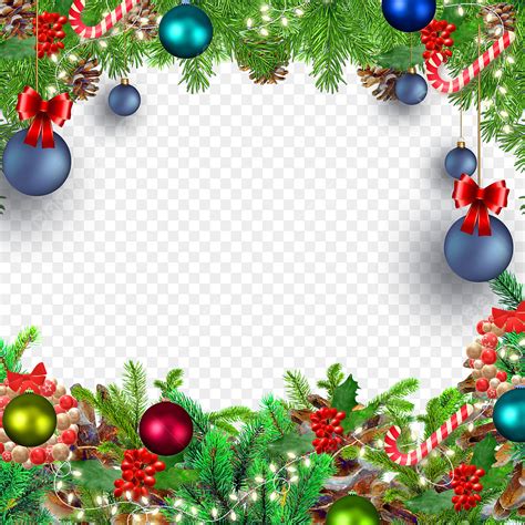 Christmas Ornament Border PNG Picture, Christmas Ornament Decoration ...