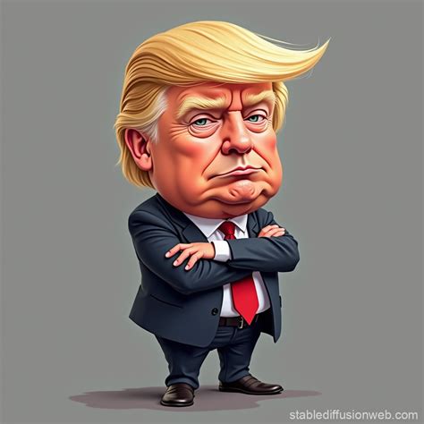 Caricature de Donald Trump très fier | Stable Diffusion Online