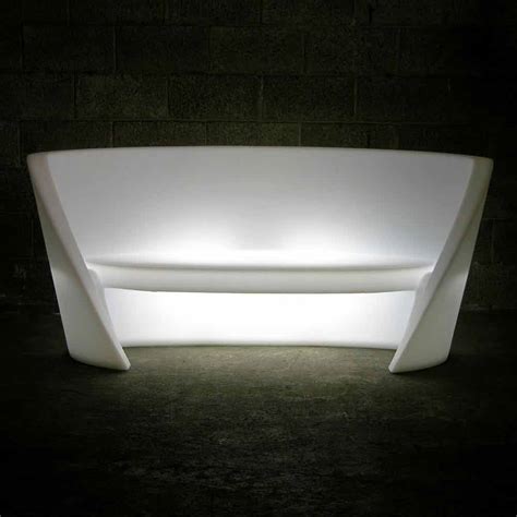 Slide Rap design indoor bright polyethylene sofa, made in Italy