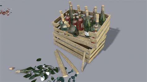 3D Wooden Alcohol box PBR Game Ready - TurboSquid 1758490