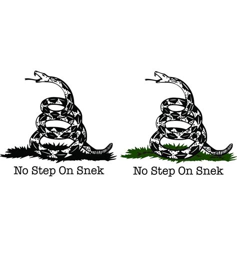 No Step on Snek Svg Dxf Cut File. Dont Tred on Me Parody Use | Etsy