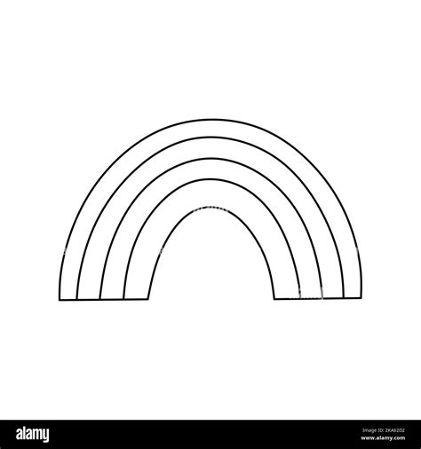 Black And White Rainbow Outline