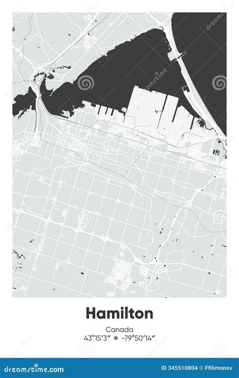 Hamilton Canada Map Vector Infographics Template | CartoonDealer.com #305608518