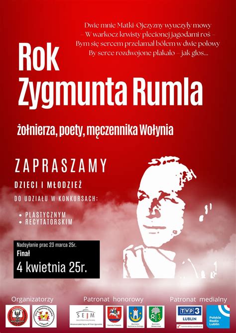 Rok Zygmunta Rumla - konkurs plastyczny i recytatorski, Ul. Zamkowa 6 ...