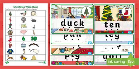 Christmas CVC Word Hunt (teacher made) - Twinkl