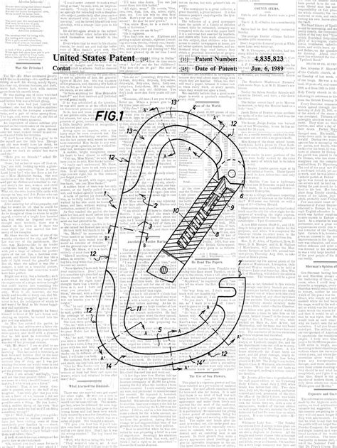 Framable Patent Art the Original Poster Art Print Rock Climbing Metal ...