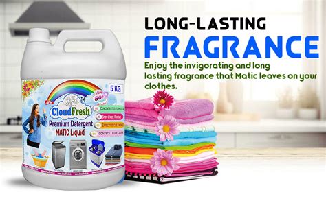 Buy CloudFresh Matic Premium Detergent Liquid 5 Liters with stain ...