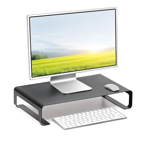 Livzing Metal Monitor Stand Monitor Riser Desk Organizer Supports Upto ...