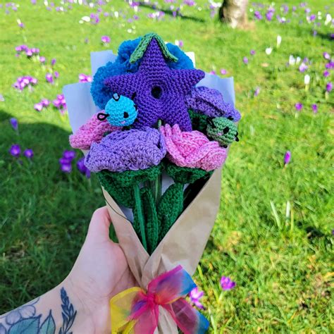 Stardrop and Fairy Rose Fantasy Bouquet Stardew Valley Theme Crocheted ...