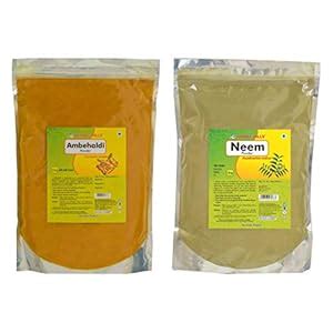 Buy Herbal Hills Ambehaldi and Neem Patra Powder 1 Kg each for Skin ...