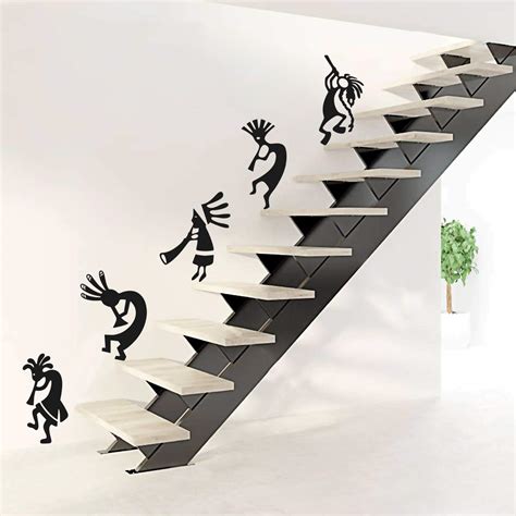 StickMe African Music Band Doodle Kokopelli Art - Set of 5 Stair Wall ...