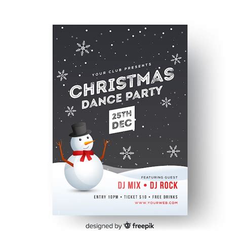 Christmas dance party banner | Free Vector