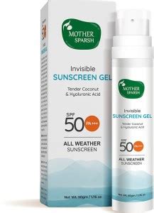 Mother Sparsh Invisible Sunscreen Gel with Tender Coconut & Hyaluronic ...