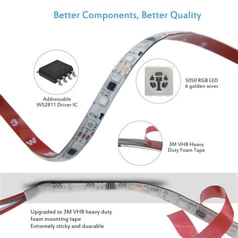 Alitove RGB Addressable LED Strip WS2811 Ino 的图像结果