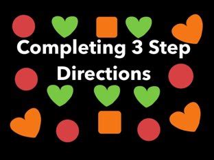 Image result for Three-Step Directions