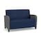 Lesro Siena Lounge Reception Loveseat, Black, MD Ink Back, MD Ink Seat ...