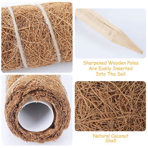 Buy Lemecima Moss Pole Monstera, 2 Pack 16” Plant Poles for Climbing ...