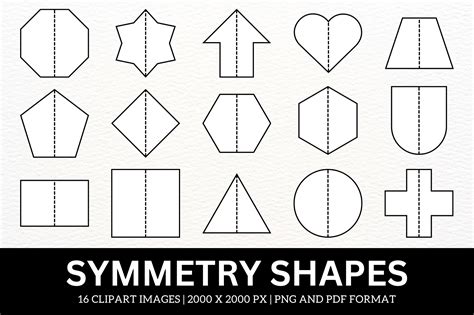 Symmetrical Shapes - Symmetry Cliparts Graphic by atlasart · Creative ...