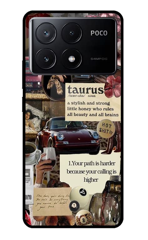 Buy Now Taurus Zodiac Glass Case for Poco X6 Pro Online | Casekaro