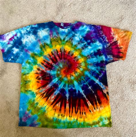 Reverse Rainbow Spiral Tie Dye Shirt Rainbow Ice Dye Shirt - Etsy