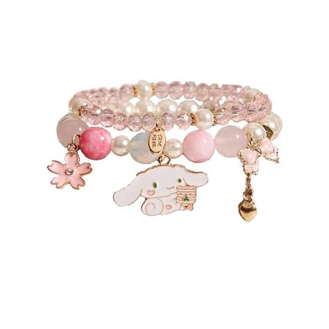 Buy NIQIPOK Crystal Bead Kuromi Bracelets for BFF Friendship Cute ...