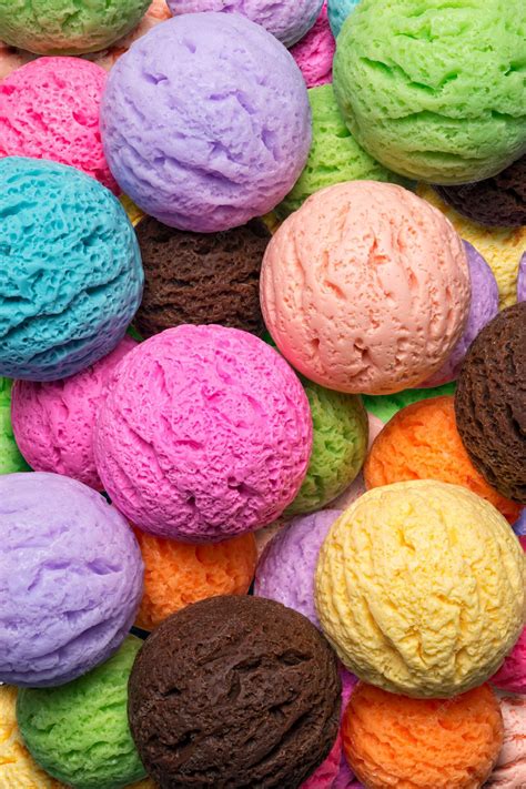 Premium Photo | Multicolored ice cream balls