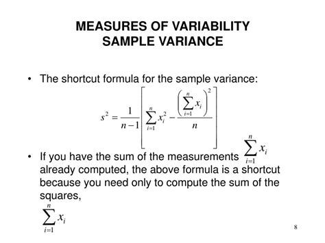 Image result for Sample Variance Shortcut Method