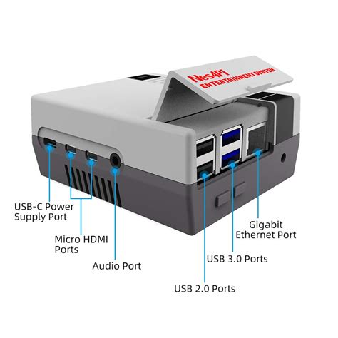 Buy Retro Gaming Nes4Pi Case for Raspberry Pi 4 Model B, Raspberry Pi 4 ...