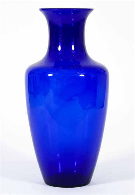 Large Cobalt Blue Glass Floor Vase sold at auction on 6th August ...