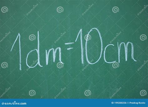 Converting a Decimeter To a Centimeter Stock Photo - Image of black ...