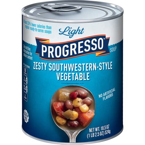 Progresso Light Zesty! Southwestern Style Vegetable Soup, 18.5 oz ...