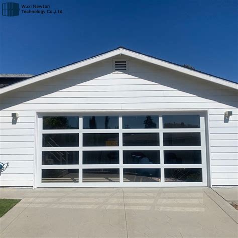 New Design Modern Aluminum Tempered Full View Glass Garage Door Price ...