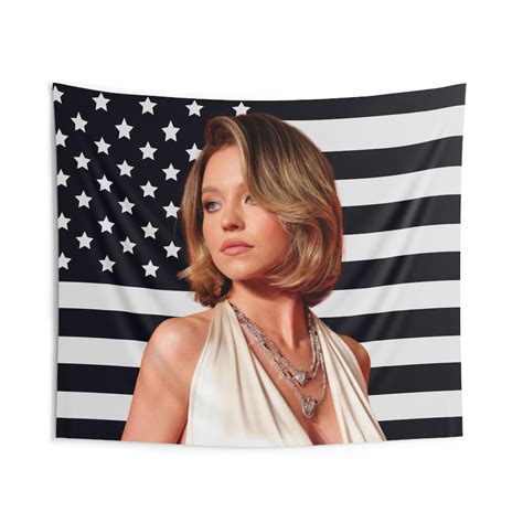 Sydney Sweeney USA Flag, America Flag Tapestry, Movie Merch for Room ...