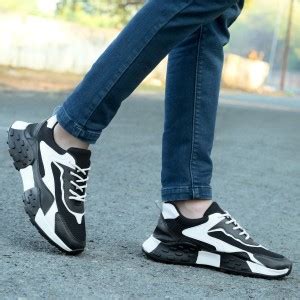 Franxtar Black shoes for men Running Shoes For Men - Buy Franxtar Black ...