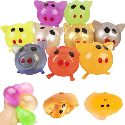 Buy Splat Pig Fidget Toys, Cute Pig Stress Ball Stretchy Sticky Ball ...