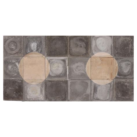 Reclaimed Encaustic Floor Tiles with Pattern at 1stDibs